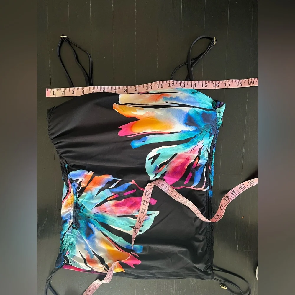 La Blanca Multicolor Floral One Piece Swimsuit top size 14